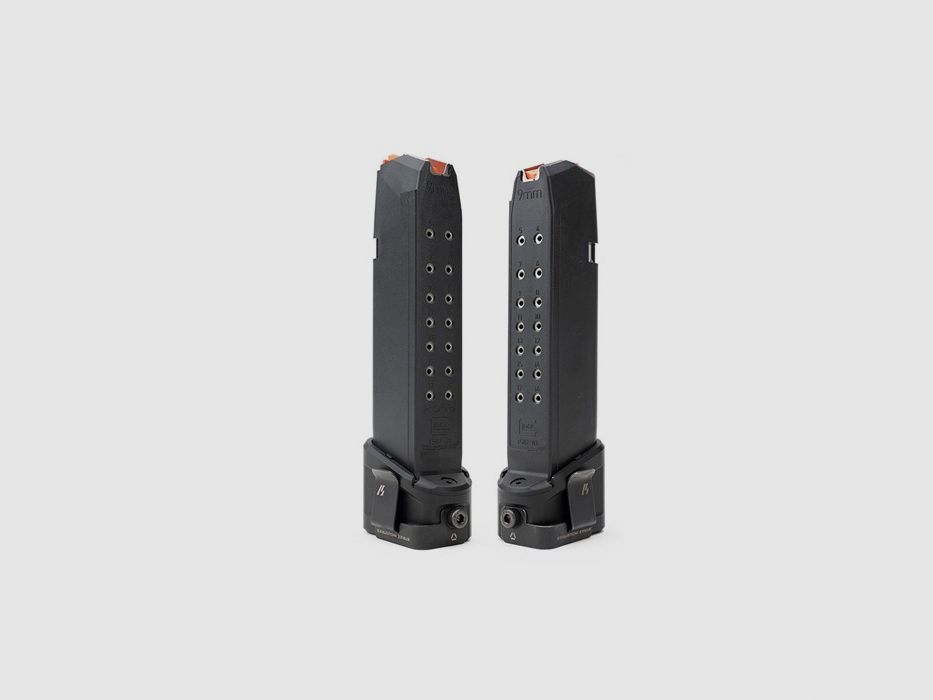 STRIKE INDUSTRIES EXTENDED GLOCK® G17 (9MM) STRIKE INDUSTRIES ALUMINUM MAG PLATE FOR GLOCK G17 (9MM) / G22 (.40 CAL) IN BLACK, image 4 of 6