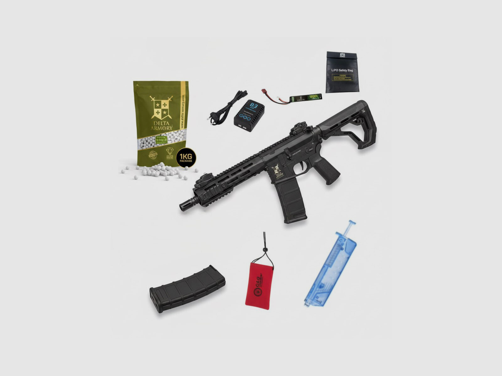 M4 AR15 M-LOK 8 cali CHARLIE EAGLE ETU Zestaw dla początkujących max 0,5 Joule