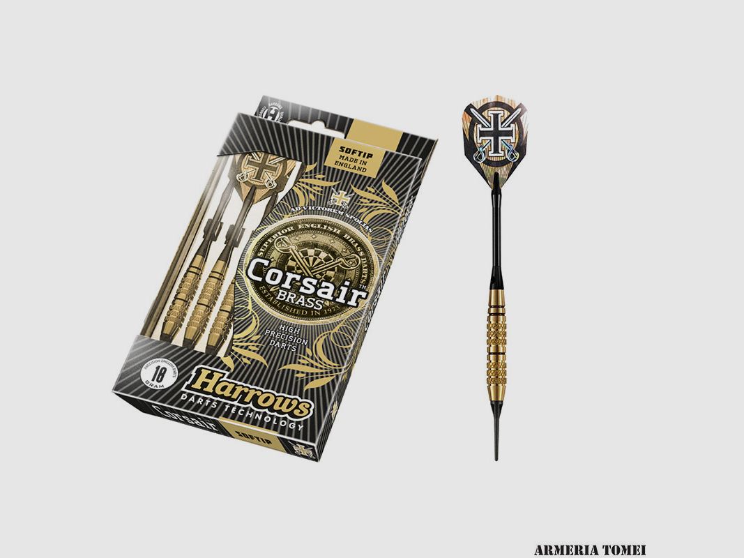 HARROWS – CORSAIR BRASS SOFTIP 18G DARTS HAUTE PRÉCISION (3PCS)