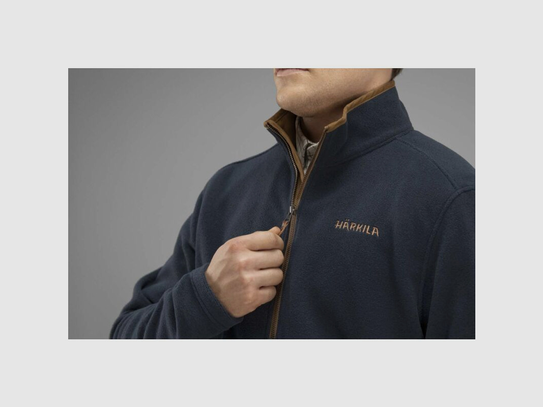 Härkila Herren Fleecepullover Sandhem Dark navy melange