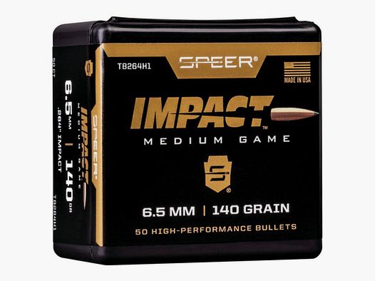 Proiettili Speer 6.5mm, Impact 140gr (50) .264/6.71mm VE50