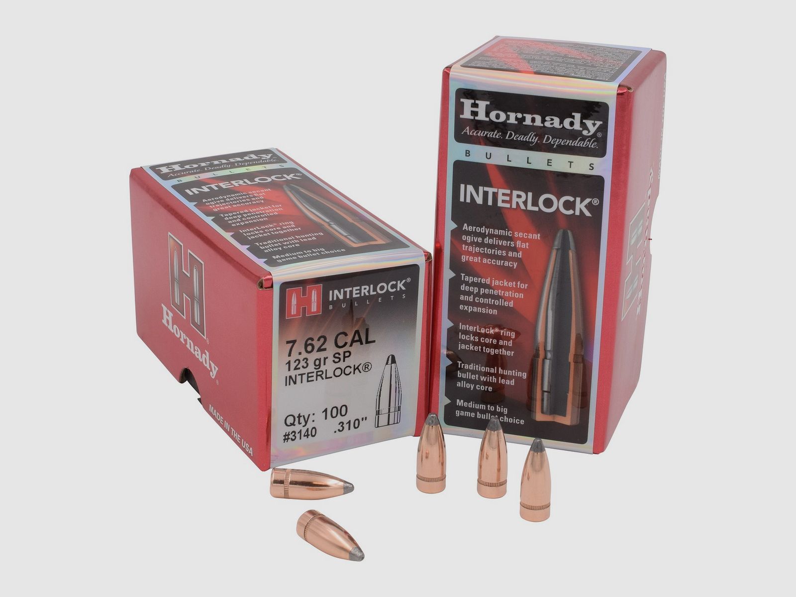 Hornady BULLETS .7,62X39 /.310 123GR SP – 100 Stk.