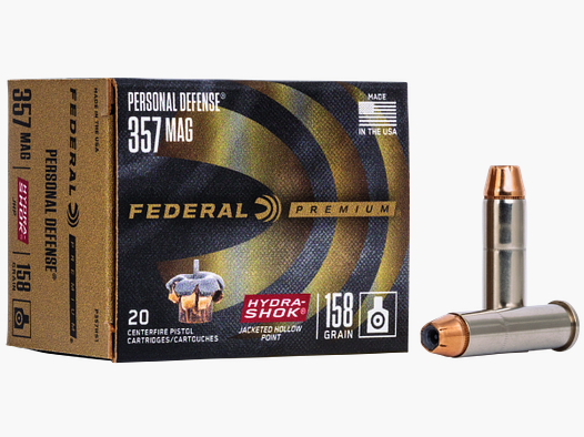 Federal .357 Mag. – 158gr Hydra Shok JHP – 20er