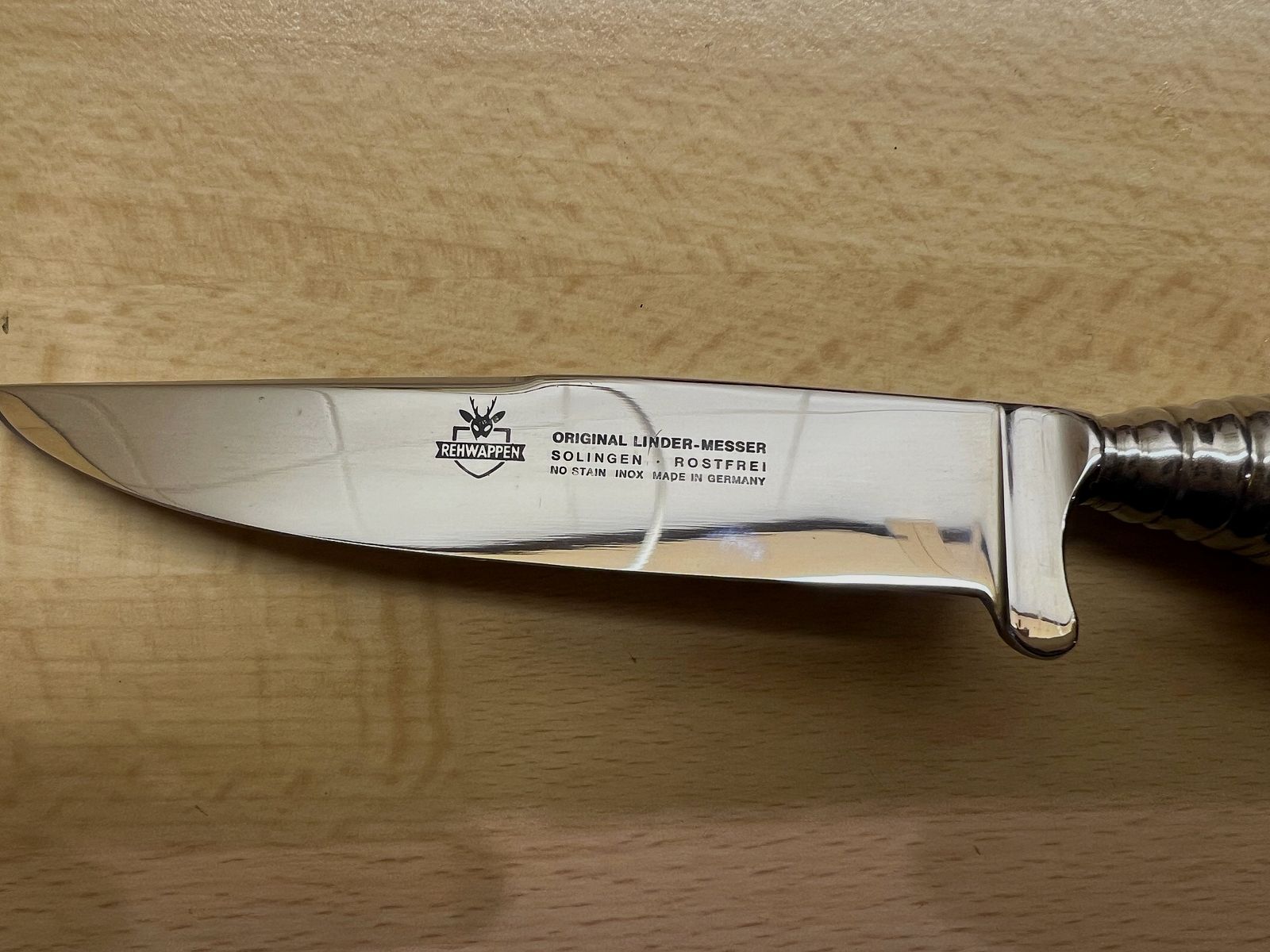 Cuchillo de caza Original Linder, marca de calidad Rehwappen, hoja de acero inoxidable, coleccionista