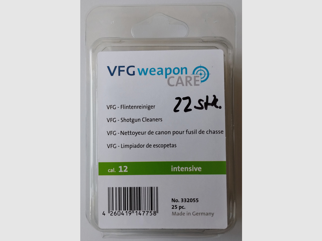 Shotgunreinigingsset Pufferpatronen Kal. 12: Viltreiniger / Shotgunreiniger comfort / intensief, Messingborstels, Wolwisser