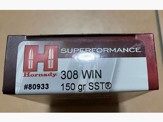 Hornady Superperformance SST .308win 150grs 84Schuss