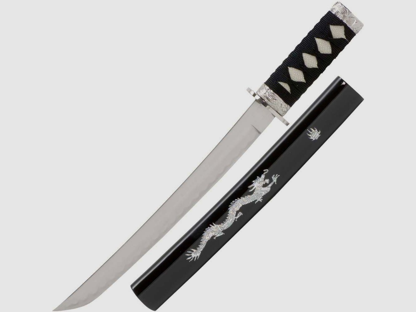 Pugnale di argento decorato con draghi