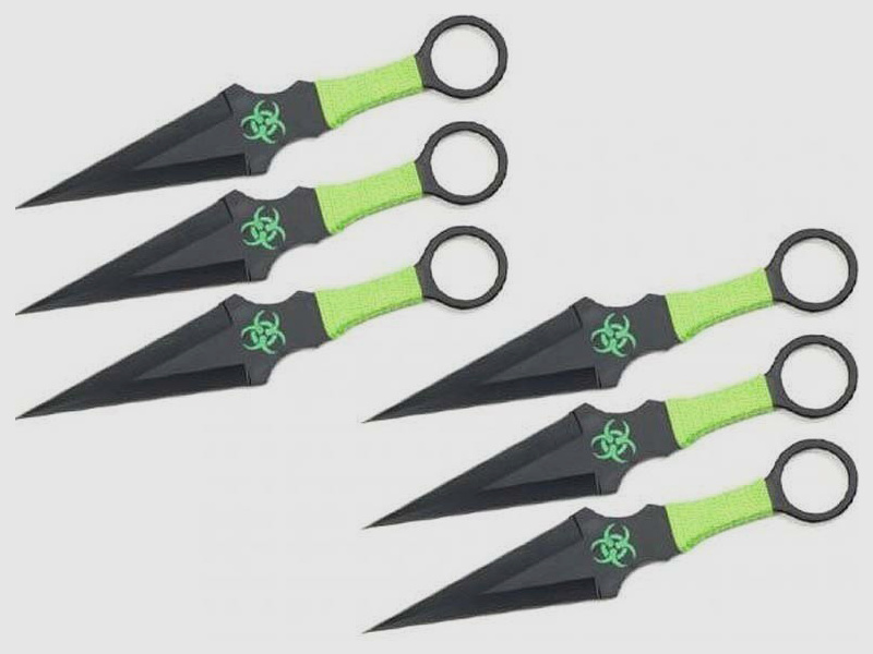 Kunai 6er Set Wurfmesser Zombi