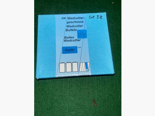 H&N Geschosse cal. 32.-314-100gr Wadcutter, verkupfer 40 €