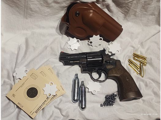 Smith and Wesson 3 Zoll CO2 Luftpistole /Revolver Set 