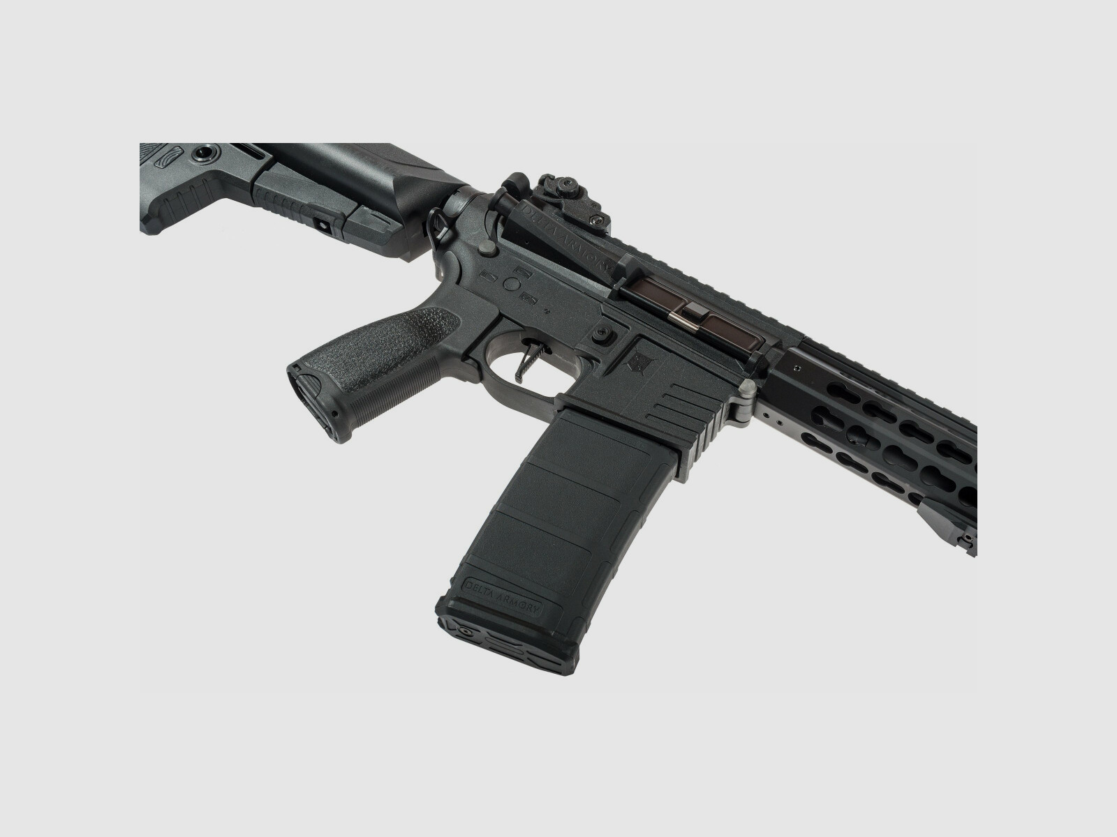 AR15 KeyMod 10 Zoll BRAVO Delta Armory Schwarz S-AEG Airsoft Gewehr Frei ab 18 Jahren