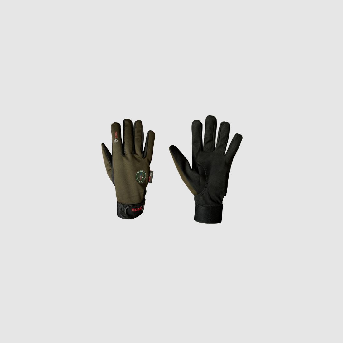5etta Shooting Glove Clarino 12 Black/Oliv