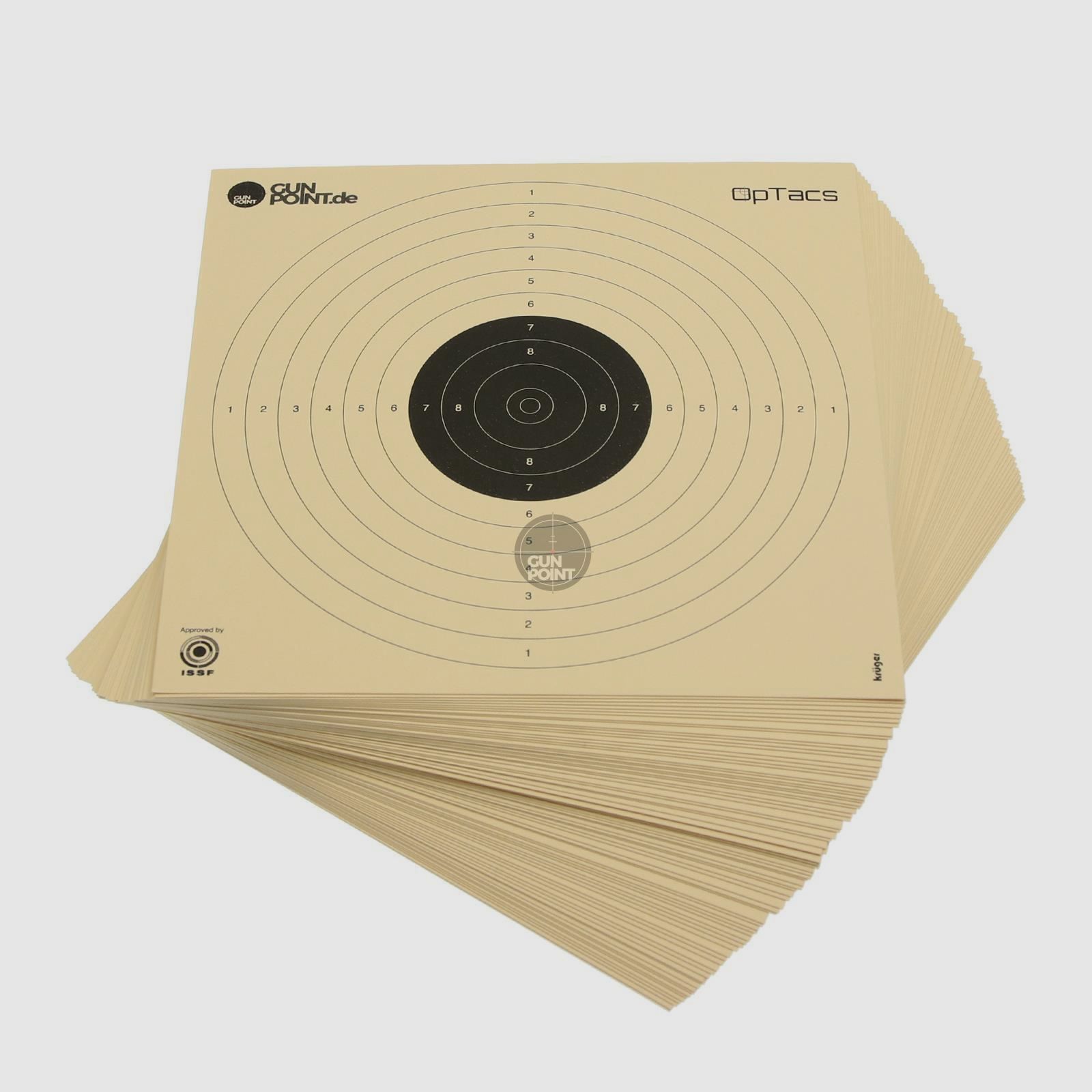 Luftpistolenscheibe 17 x 17 cm - 100er Pack