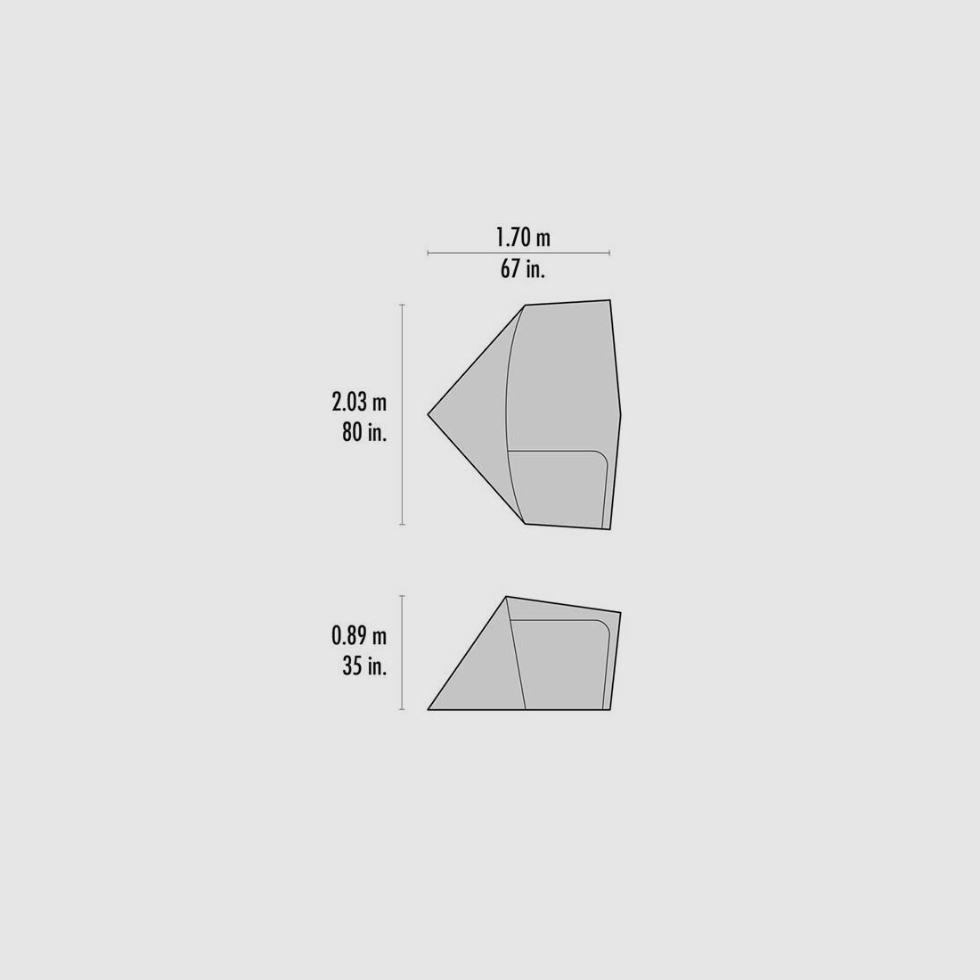 Rucksackzelt HUBBA GEAR SHED, gray, Bild 2 von 3