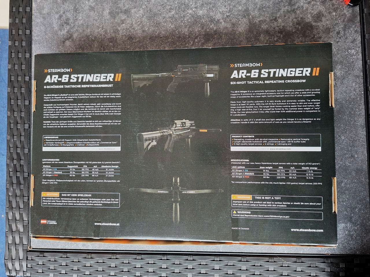 AR6 StingerII Compact en AR6 StingerII Tactical (wegens emigratie)