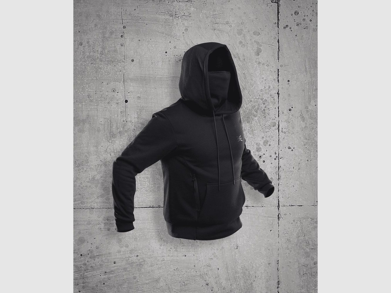 GK Pro Undercover Sporthoodie Schwarz L