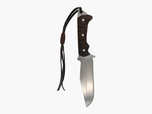Handgefertigtes Jagdmesser mit Griff aus Amazonasnussbaum K720 Stahl