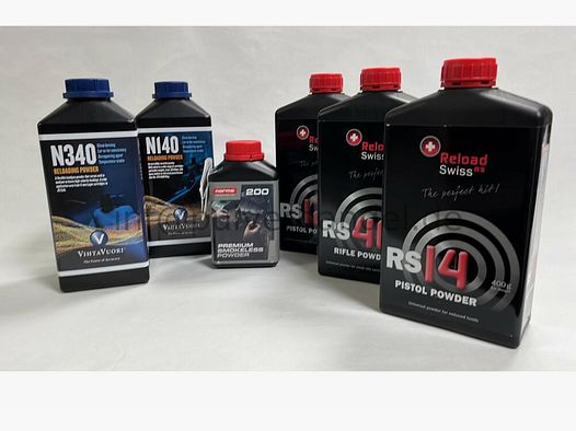 Recharger Swiss RS 36 40 50 52 60 62 70 76 80 Vihtavuori N140 NB340 N120 N150 NC