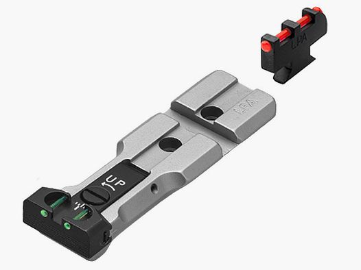 LPA Sights FIBER-Optic Green-Red with Picatinny for S&W Revolver, Silver-Finish Front Sight for Hooking: For Model 629