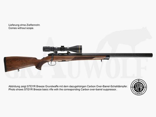 Steyr Mannlicher Breeze SM12 .308 Win Repetierer für Over-Barrel Schalldämpfer Lauflänge 40,7 cm
