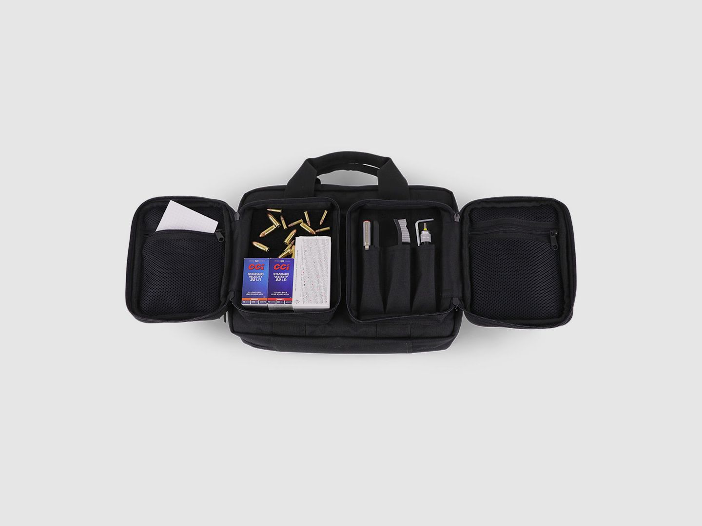 Winter Pistolentasche W8 für 2 Kurzwaffen – 8 Magazinhalter, 1000D, abschließbar (Night)