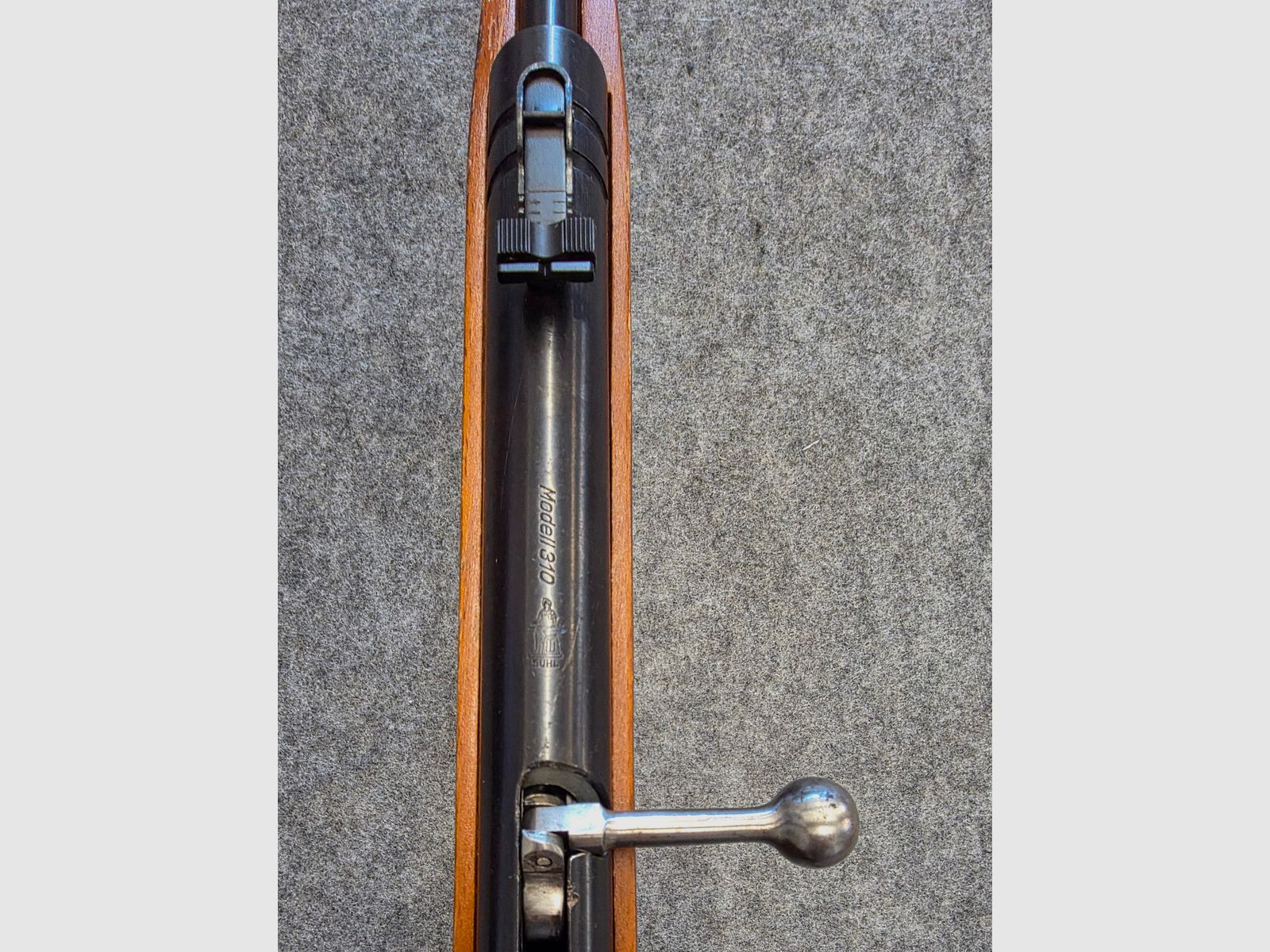 Exécution spéciale avec seulement 2 vis de fixation et longueur normale Haenel 310 avec détente standard, carabine à répétition Kirmes 4,4 mm carabine à air.