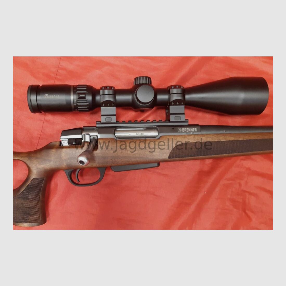 Repetierbüchse BRENNER BR20 308 Win. Holz-Lochschaft + Schalldämpfer und 3- .308Win
