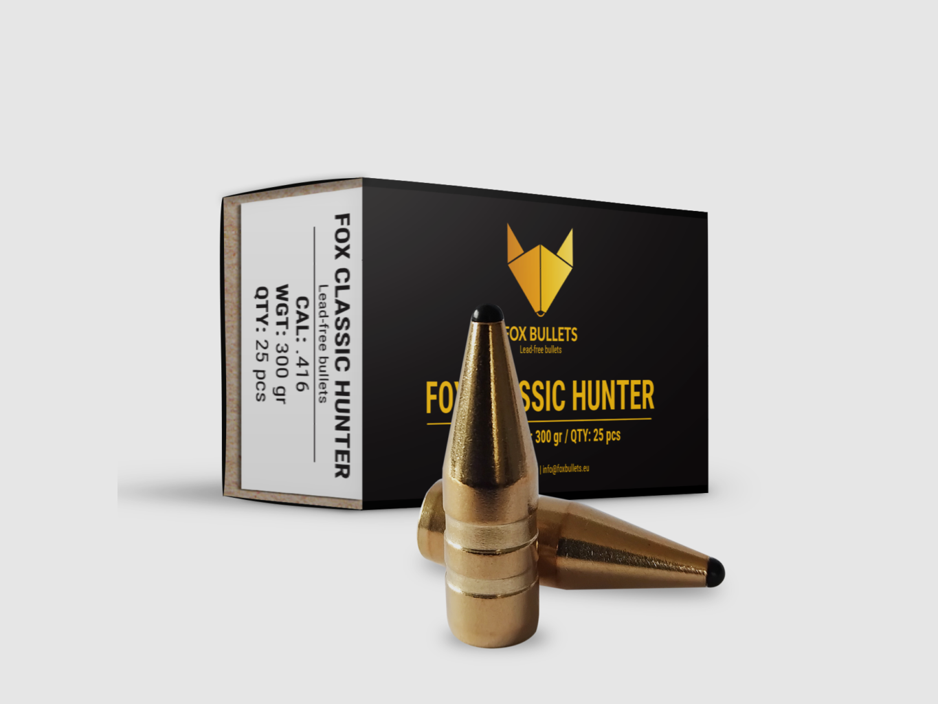 Fox Bullets Classic Hunter .416 19,4 g / 300 gr bleifreie Geschosse – 25 Stück