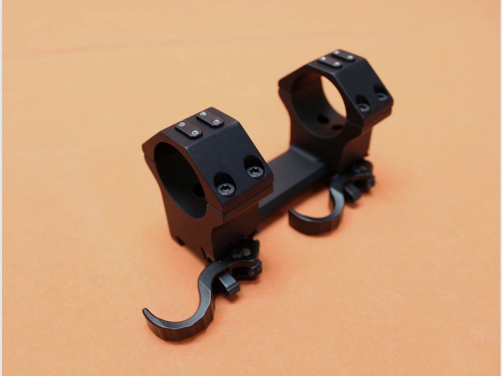 Recknagel Era-Tac QD block mount 34mm (T4001-341A) short, with lever, aluminum black, height=22mm for Picatinny profile