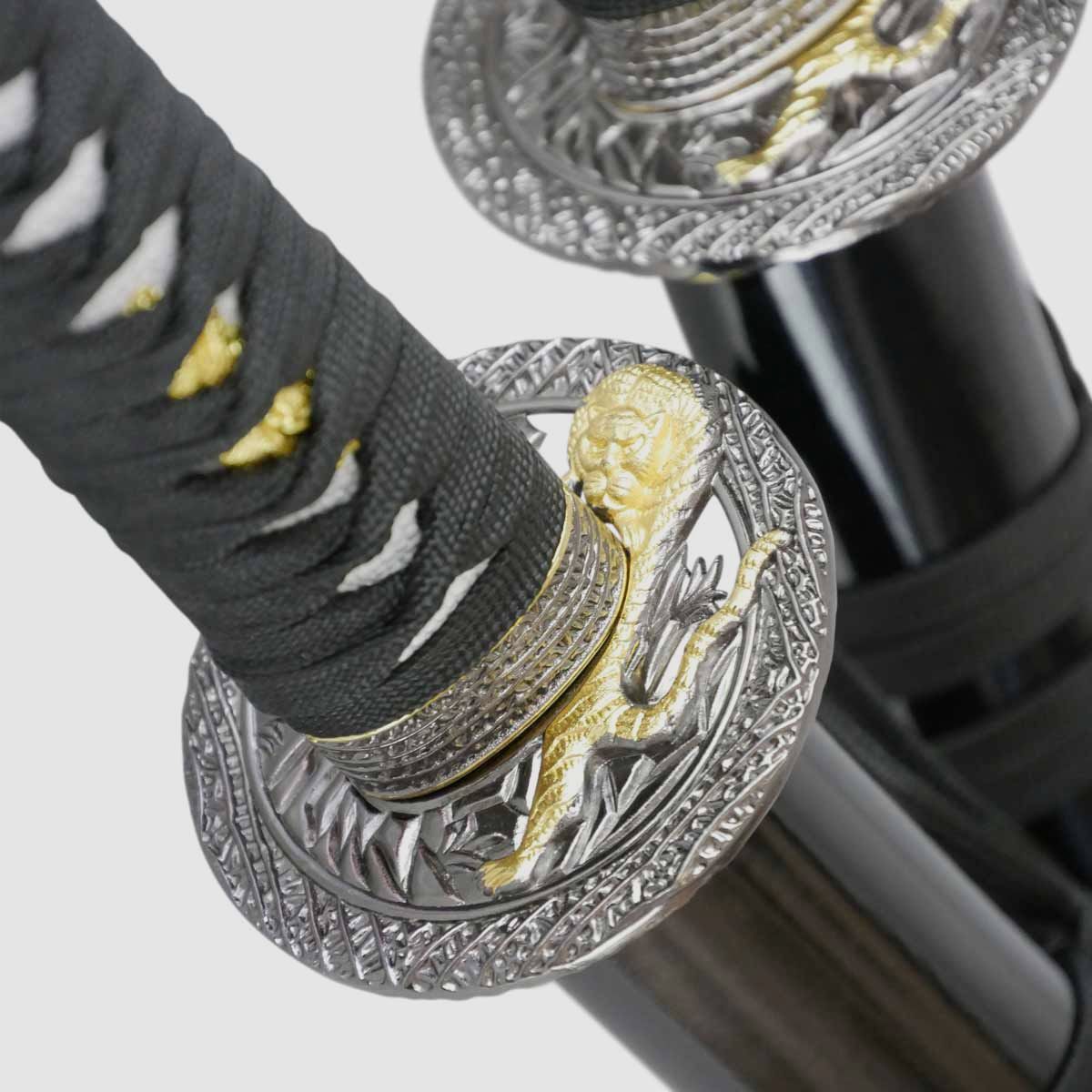 Epic Swords Katana Wakizashi Black Tiger Daisho Zestaw Mieczy z Tępych Ostrzami w tym Stojak na Miecze i Akcesoria
