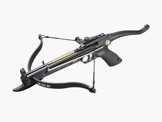 Pistola de ballesta Armbrustpistole Man Kung Cobra 80 lbs negra 3 flechas 6,5 pulgadas ya está ensamblada