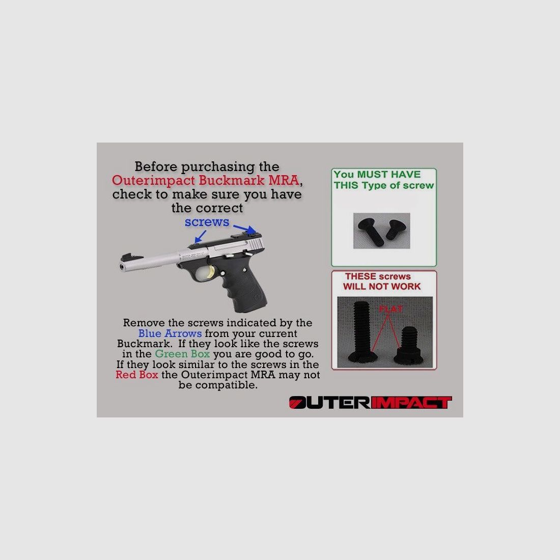 Outerimpact Red Dot Adapter Browning Buck Mark