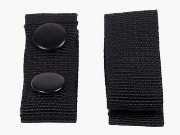 Halka Molle, nylon, 4 szt., czarny, z 2 zatrzaskami