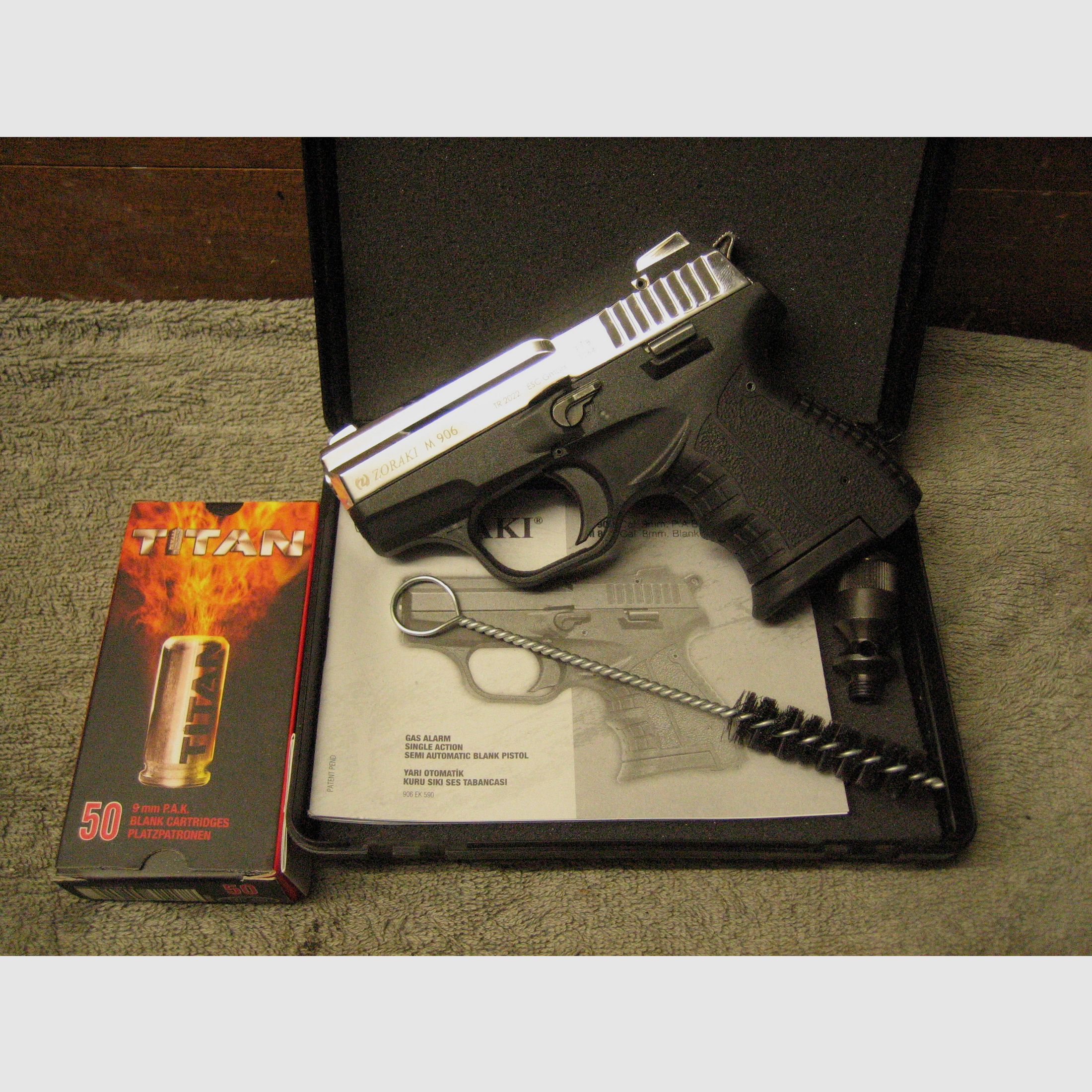 Zoraki M906 Chrom Komplett mit Munition Neu-neuwertig 