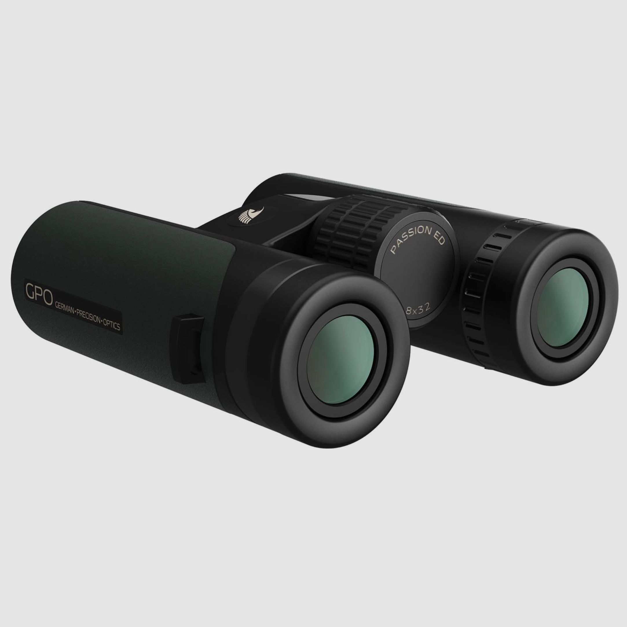 GPO B321 Binocolo Passion ED 10x32 Verde con accessori Osservazione degli uccelli Osservazione della natura 50111001