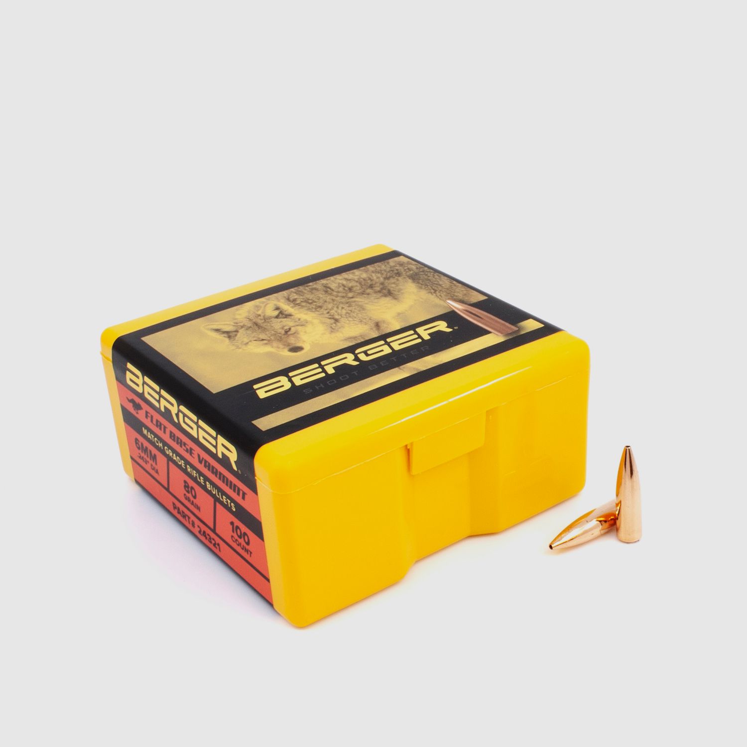 Proiettile Berger 6mm/.243 FB Varmint 80GR 100 pezzi