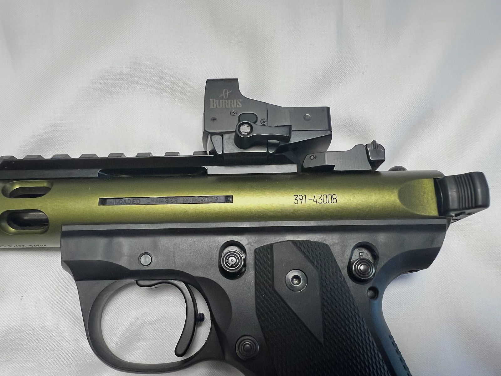 Ruger 22/45 Lite .22 lfB – pistolet kat. B + Burris FastFire III + 8 magazynków – broń dziedziczona Vorarlberg, zdjęcie 6 z 7