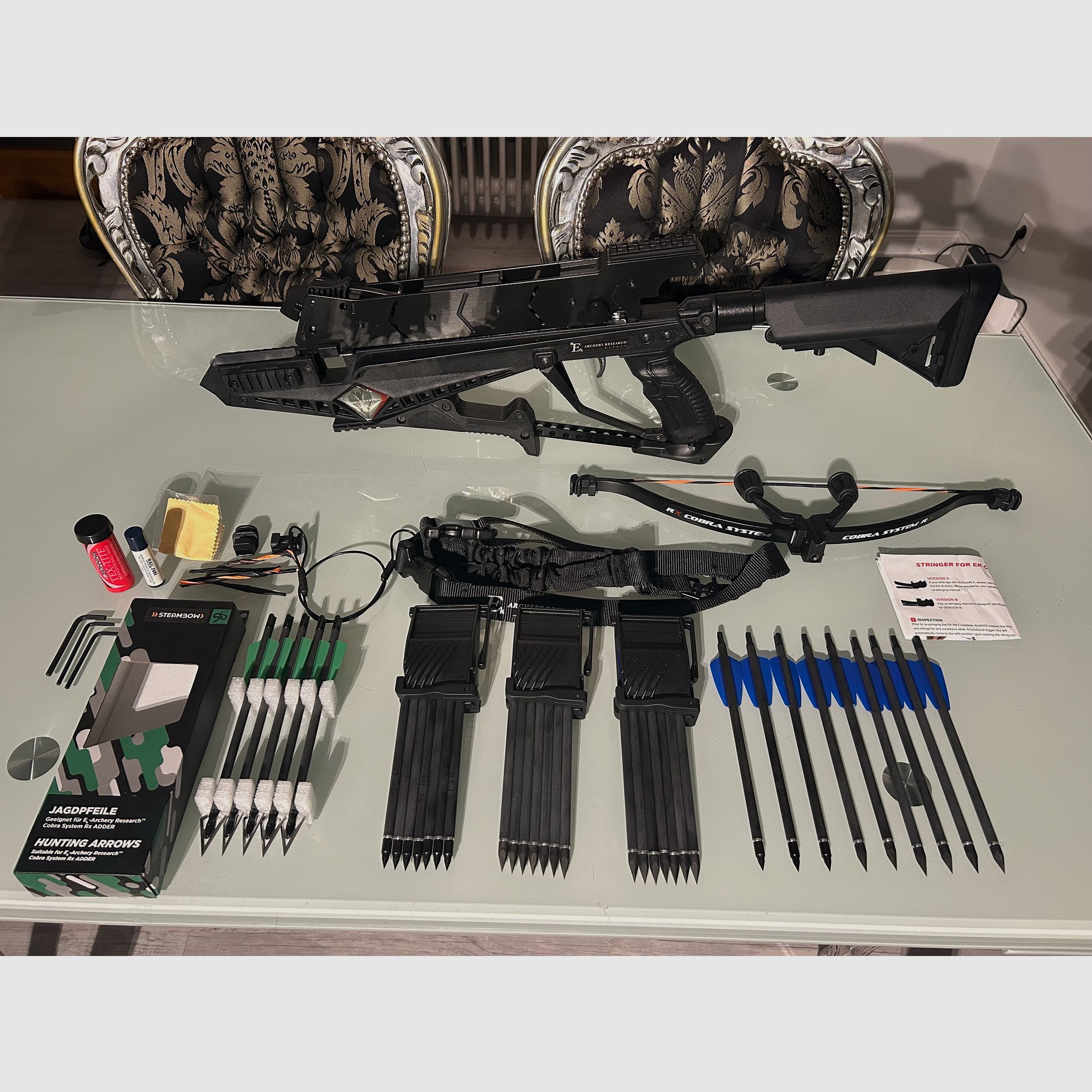 Cobra Adder R9 mit 130lbs System RX Wurfarm mit viel Zubehör