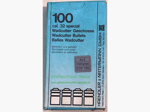 Haendler & Natermann / Deutsch FFW-Geschosse Blei .32/.315