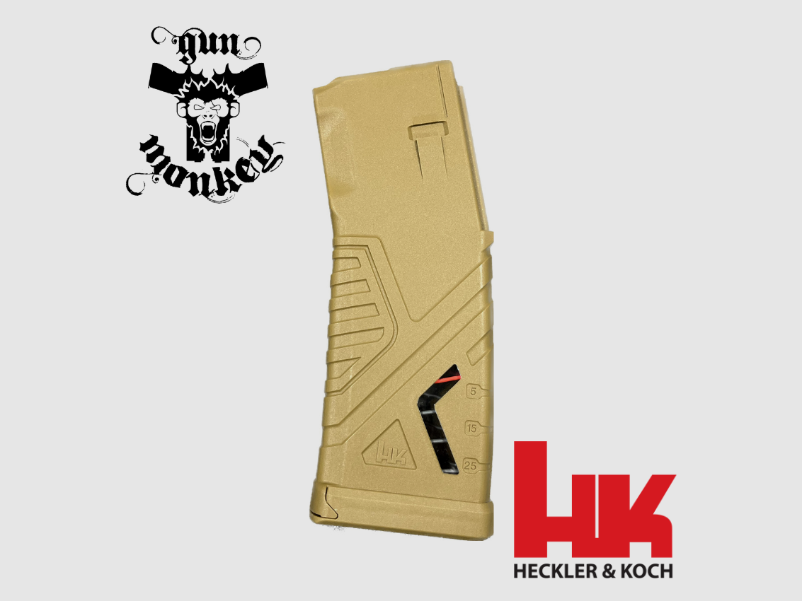 Magazynek 30 nab. z okienkiem H&K do AR15/H&K416/MR223/M4 kal. 5,56/.223Rem kol. Green-Brown (261999)