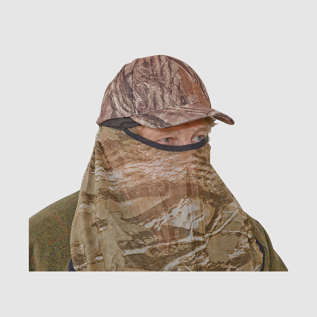Camouflage Cap mit Gesichtsmaske