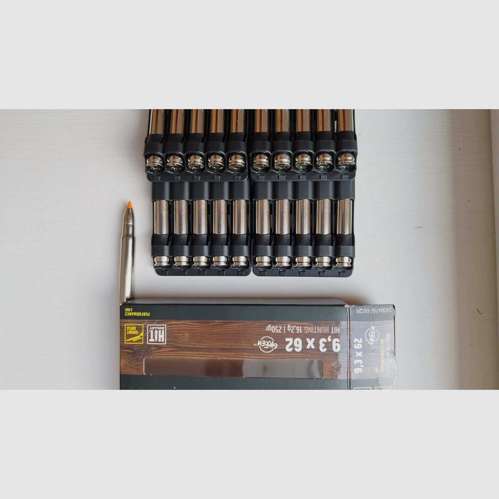 RWS HIT 9,3x62 SHORT RIFLE, 21 Patronen