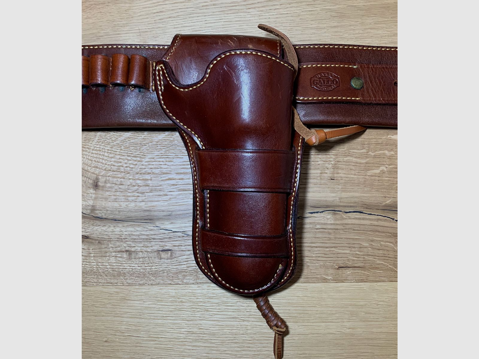 Galco Trail Boss Westerngürtel Holster Colt SAA, Ruger Vaquero, OHNE Revolver, OHNE Patronen 