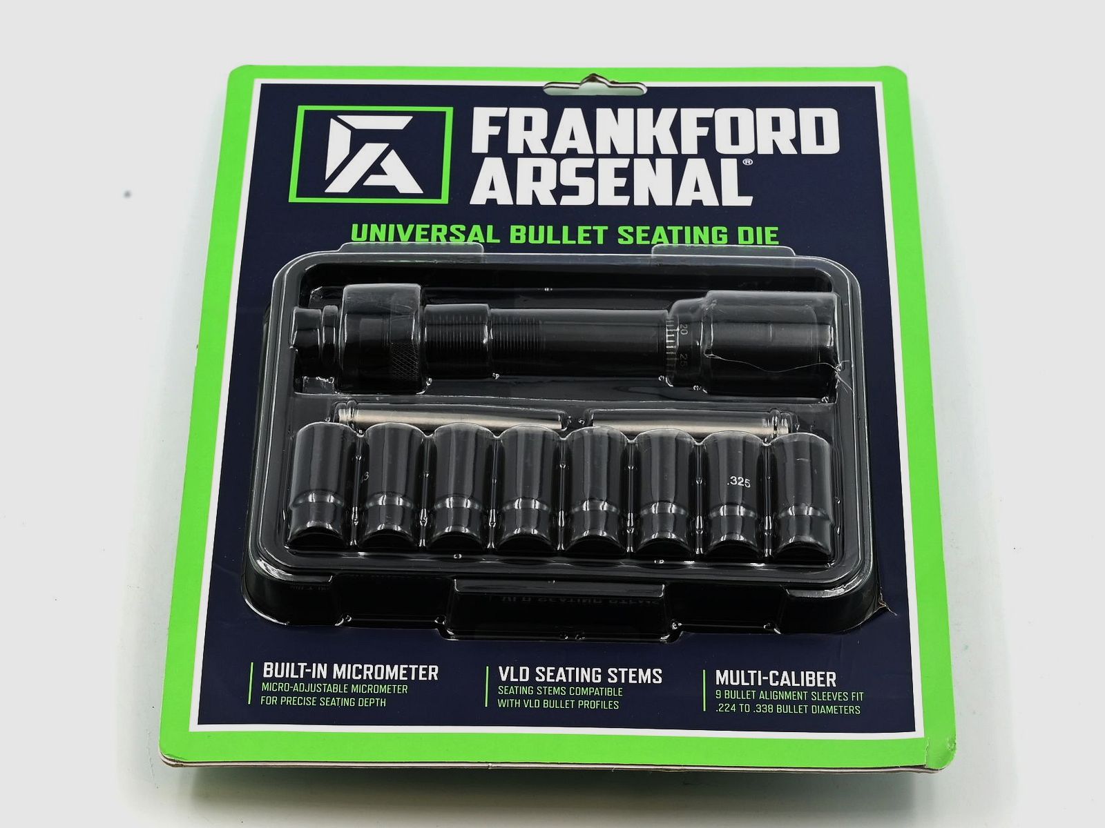 Frankford Arsenal, Matrice Universelle de Mise en Place, Vis Micrométrique – .22 – .338