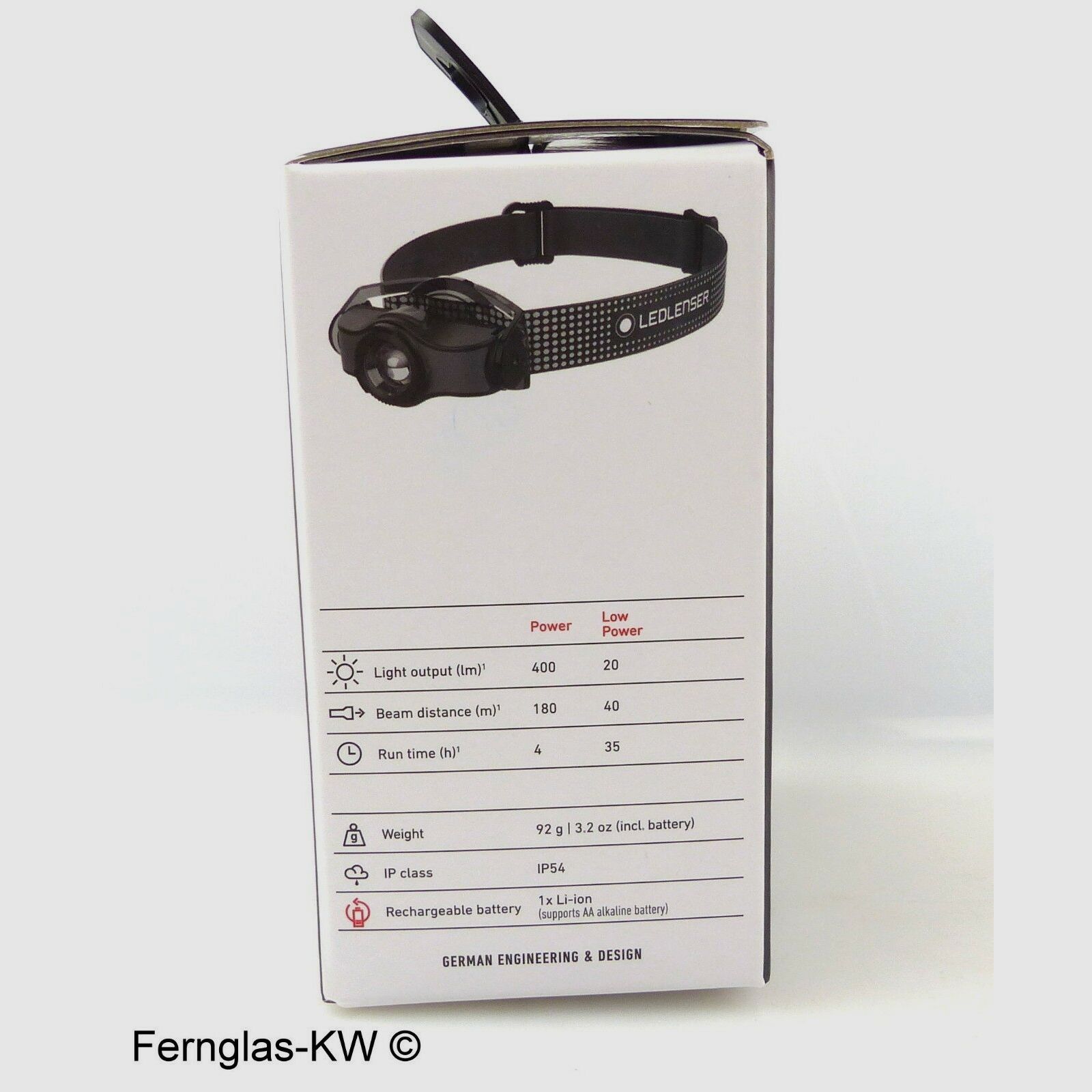 Ledlenser 501598 LED Kopflampe Stirnlampe MH5 Grau Schwarz 400 Lumen mit Akku
