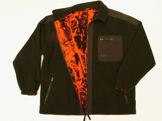 Warn-Wendefleece Jacke Gr.XXL grün/Warntarn