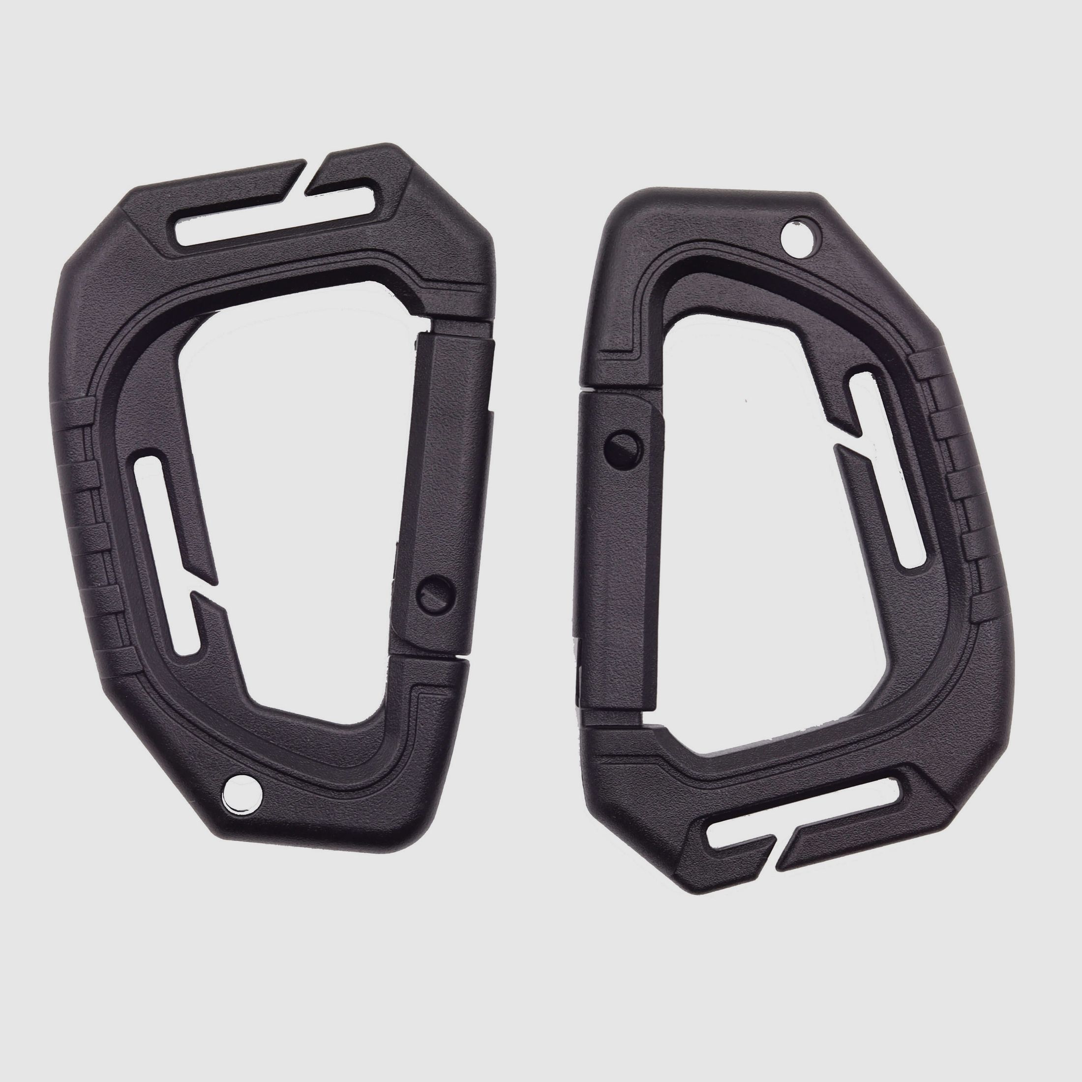 TACTICAL KARABINER MOLLE, 2stk. - Schwarz