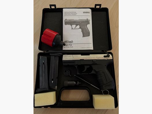 Walther P22 9mm P.A.K / Deux chargeurs / Multi-tireur