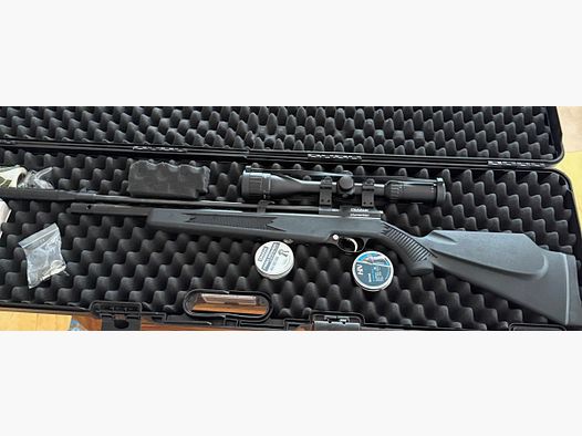 Wiatrówka Diana Stormrider z regulatorem, z lunetą celowniczą, pompką nożną i walizką