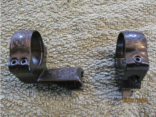 Montaż na wkręt 25mm pierścienie czarne anodowane i dekorowane